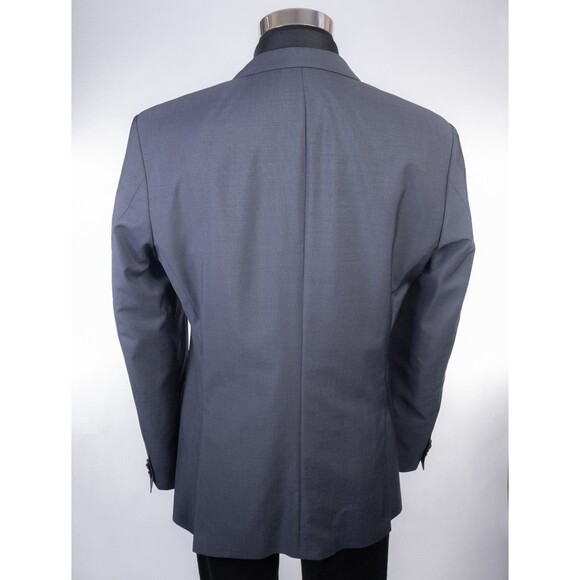 BOSS Hugo Boss Suit Jacket Sport Coat Blazer Sz 40L Striped Gray Wool 2-Button - Picture 7 of 14